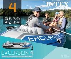 Intex Excursion 4 Opblaasboot Set -Professionele winkel voor buitensportartikelen 1623 1900 68324np pkg 2022 300