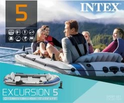 Intex Excursion 5 Opblaasboot Set -Professionele winkel voor buitensportartikelen 1623 1900 68325np pkg 2022 300