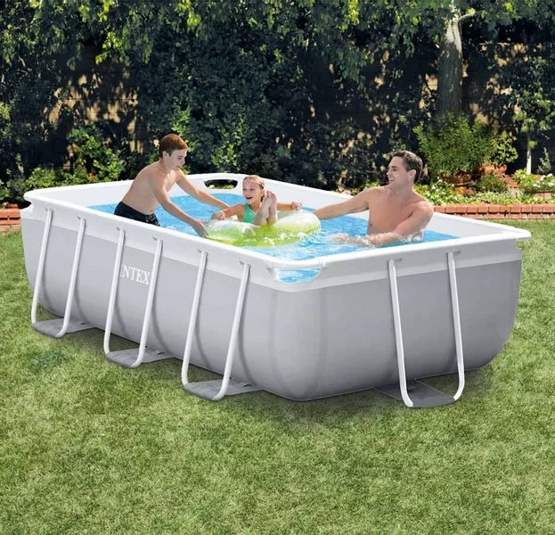 Intex Prism Frame Pool - 400 X 200 X 100 Cm - Met Filterpomp En Trap 2 Intex Prism Frame Pool - 400 X 200 X 100 Cm - Met Filterpomp En Trap - Afbeelding 2