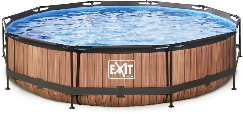 EXIT TOYS EXIT Wood Zwembad - 360 X 76 Cm - Met Filterpomp