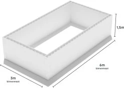 Polystyreen Zwembad Blokkenset - 6,00 X 3,00 X 1,50 M -Professionele winkel voor buitensportartikelen 600x300 zij size