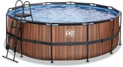 EXIT TOYS EXIT Wood Zwembad - 427 X 122 Cm - Met Zandfilterpomp En Trap