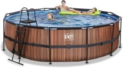 EXIT TOYS EXIT Wood Zwembad - 488 X 122 Cm - Met Zandfilterpomp En Trap -Professionele winkel voor buitensportartikelen 672 1200 exit 30 27 16 10 int 4