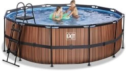 EXIT TOYS EXIT Wood Zwembad - 427 X 122 Cm - Met Zandfilterpomp En Trap -Professionele winkel voor buitensportartikelen 680 1200 exit 30 27 14 10 int 4