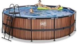 EXIT TOYS EXIT Wood Zwembad - 450 X 122 Cm - Met Zandfilterpomp En Trap -Professionele winkel voor buitensportartikelen 694 1200 30.27.15.10 4