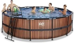 EXIT TOYS EXIT Wood Zwembad - 488 X 122 Cm - Met Zandfilterpomp En Trap -Professionele winkel voor buitensportartikelen 699 1200 exit 30 27 16 10 int 5