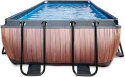 EXIT TOYS EXIT Wood Zwembad - 400 X 200 X 100 Cm - Met Zandfilterpomp En Trap -Professionele winkel voor buitensportartikelen 740 1200 exit 30 17 42 10 int 3