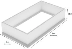Polystyreen Zwembad Blokkenset - 8,00 X 4,00 X 1,50 M -Professionele winkel voor buitensportartikelen 800x400 zij size