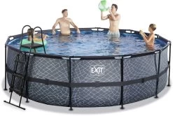 EXIT TOYS EXIT Stone Zwembad - 450 X 122 Cm - Met Zandfilterpomp En Trap -Professionele winkel voor buitensportartikelen 807 1200 30.27.15.00 3