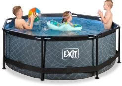EXIT TOYS EXIT Stone Zwembad - 244 X 76 Cm - Met Filterpomp -Professionele winkel voor buitensportartikelen 851 1200 exit 30 12 08 00 int 3