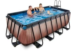 EXIT TOYS EXIT Wood Zwembad - 400 X 200 X 122 Cm - Met Zandfilterpomp En Trap -Professionele winkel voor buitensportartikelen 864 1200 exit 30 27 42 10 int 5