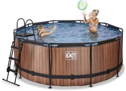 EXIT TOYS EXIT Wood Zwembad - 360 X 122 Cm - Met Zandfilterpomp En Trap -Professionele winkel voor buitensportartikelen 867 1200 30.27.12.10 3