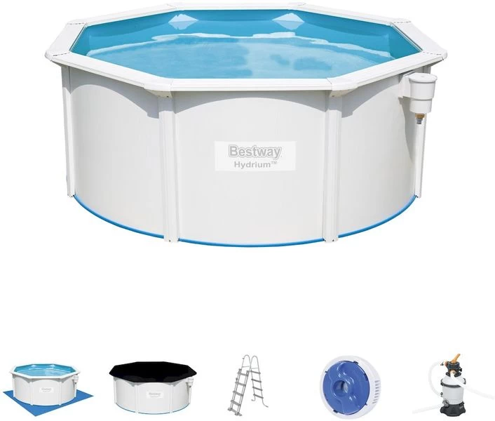 Bestway Hydrium Alderney Metalen Zwembad Ø300 X 120 Cm 1 Bestway Hydrium Alderney Metalen Zwembad Ø300 X 120 Cm