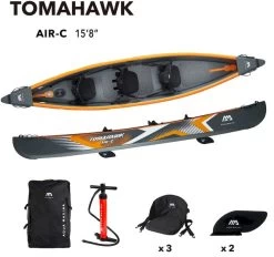 Aqua Marina Tomahawk Air-C 480 Opblaasbare Kano - 2-3 Personen -Professionele winkel voor buitensportartikelen 900 959 aquamarina kayak package tomahawk 5 1536x1536 1