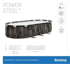 Bestway Power Steel Oval Zwembad - 610 X 366 X 122 Cm - Met Filterpomp En Accessoires -Professionele winkel voor buitensportartikelen 900 989 5611r 01 power steel