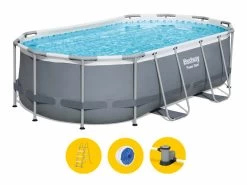 Bestway Power Steel Oval Zwembad - 427 X 250 X 100 Cm - Met Filterpomp En Accessoires
