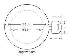 Intex Pure Spa Greywood Deluxe Opblaasbare Spa - 6 Persoons 23 Intex Pure Spa Greywood Deluxe Opblaasbare Spa - 6 Persoons -Professionele winkel voor buitensportartikelen intex greywood deluxe 6persoons afmetingen