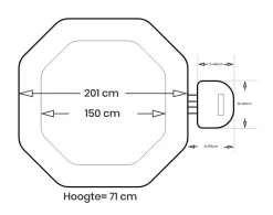 Intex Pure Spa Jet & Bubble Deluxe Opblaasbare Spa - 4 Persoons -Professionele winkel voor buitensportartikelen intex jetbubble deluxe 4persoons afmetingen