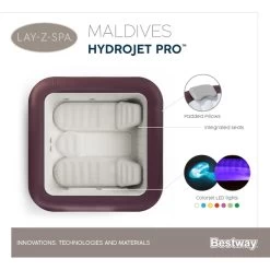 Bestway Lay-Z Spa Maldives Hydrojet Pro Opblaasbare Spa - 7 Persoons 22 Bestway Lay-Z Spa Maldives Hydrojet Pro Opblaasbare Spa - 7 Persoons -Professionele winkel voor buitensportartikelen maldives spa 1