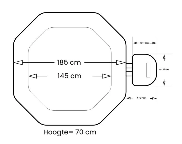 NetSpa Python Opblaasbare Spa - 6 Persoons 7 NetSpa Python Opblaasbare Spa - 6 Persoons - Afbeelding 7
